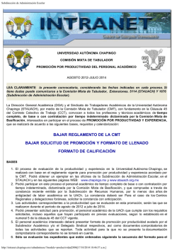 descargar convocatoria - Universidad Aut&oacute;noma Chapingo