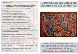 I Jornada de iniciativa de usuari@s de Salud Mental - Bienvenido a