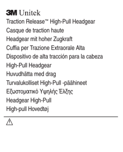 Traction Release&trade; High-Pull Headgear Casque de traction - 3M