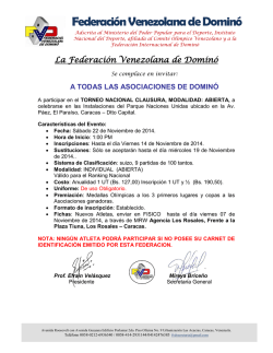 AQUI - Federaci&oacute;n Venezolana de Domin&oacute;