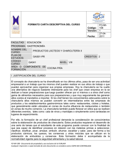 FORMATO CARTA DESCRIPTIVA DEL CURSO C&oacute;digo: FO-MI- 108