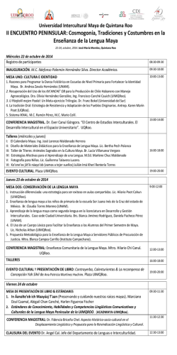II ENCUENTRO PENINSULAR - UIMQRoo Universidad
