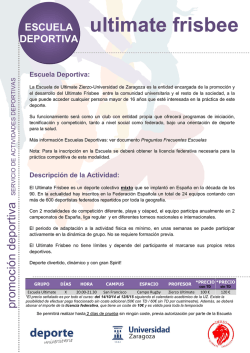 ultimate frisbee - Servicio de Actividades Deportivas - Universidad