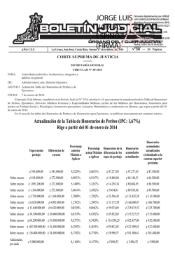 BOLET&Iacute;N JDUCIAL N&deg; 200 de la fecha 17 10 2014 - La Gaceta