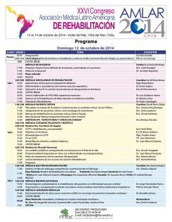 Ver Programa Congreso AMLAR 2014