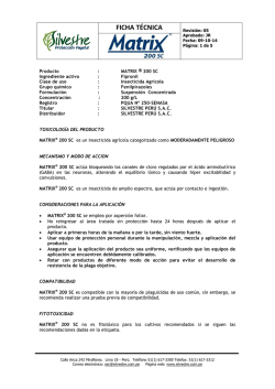 ficha t&eacute;cnica - Silvestre