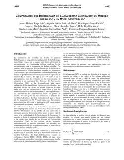 comparaci&oacute;n del hidrograma de salida de una cuenca con un