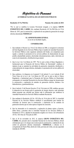 AUTORIDAD NACIONAL DE LOS SERVICIOS P&Uacute;BLICOS - Asep
