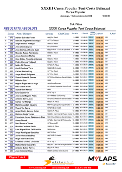 XXXIII Cursa Popular Toni Costa Balanzat - Elitechip