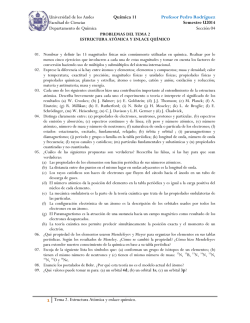 Universidad de los Andes Qu&iacute;mica 11 Profesor Pedro Rodr&iacute;guez