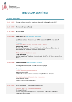 Descarga el Programa Cient&iacute;fico Definitivo en formato PDF - SESP