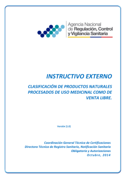 Clasificaci&oacute;n de Productos Naturales Procesado de Uso Medicinal