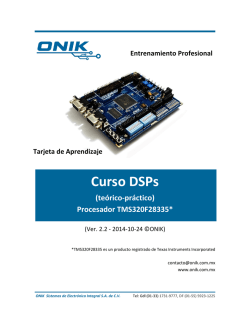 Curso DSPs - ONIK Sistemas de Electr&oacute;nica Integral SA de CV