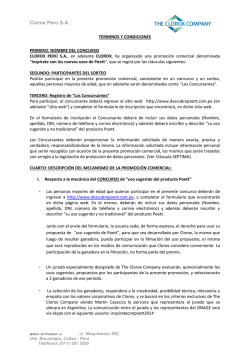 BASES: TERMINOS Y CONDICIONES - Descubre Poett