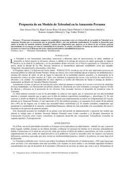Telesalud Ucayali - Centro Nacional de Excelencia Tecnol&oacute;gica en