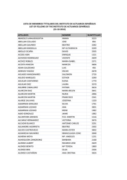 Listado de colegiados - Instituto de Actuarios Espa&ntilde;oles