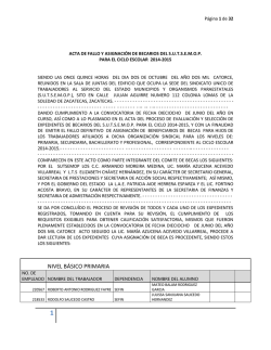 lista de Beneficiarios - 27 Aniversario SUTSEMOP