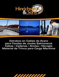 Estrobos en Cables de Acero para Fondeo de Jaulas Salmoneras