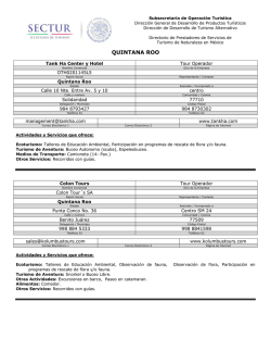 QUINTANA ROO - Secretar&iacute;a de Turismo :: Inicio