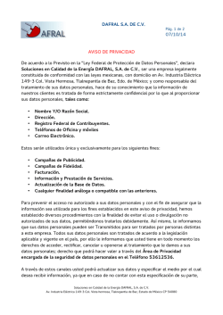 Manual interno - Soluciones en Calidad de la Energ&iacute;a DAFRAL
