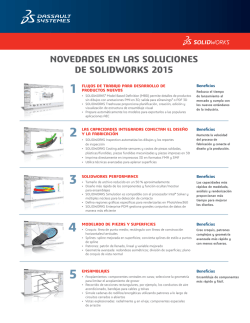 NOVEDADES EN LAS SOLUCIONES DE SOLIDWORKS 2015