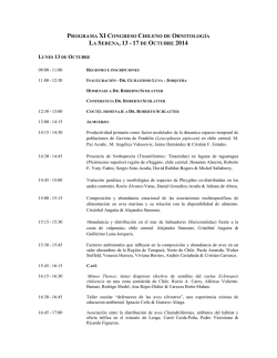 LA SERENA, 13 - 17 - Uni&oacute;n de Ornit&oacute;logos de Chile