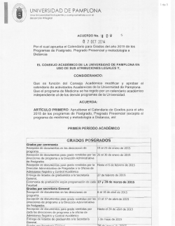 Acuerdo 109 del 07 de octubre de 2014 - Universidad de Pamplona