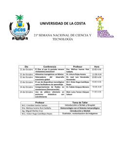 21&ordf; Semana Nacional de Ciencia y Tecnolog&iacute;a - uncos