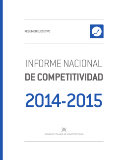 INFORME NACIONAL DE COMPETITIVIDAD - Consejo Privado de