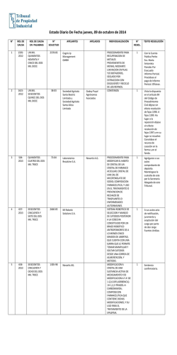 Estado Diario De Fecha jueves, 09 de octubre de 2014 - Tribunal de