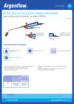 SOPL&Oacute;N PETROLERO PARA PROPANO - Anstra