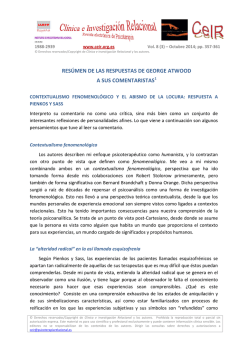 Resumen de las respuestas de George E. Atwood a los comentarios