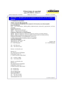 Ficha de datos de seguridad - K&auml;rcher