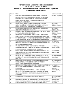 40&ordm; CONGRESO ARGENTINO DE CARDIOLOGIA 16 al 18 de