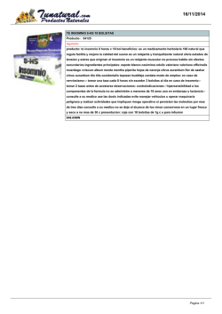 TE INSOMNIO 8-HS 18 BOLSITAS Producto : 54125 Agotado