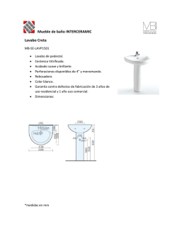 Mueble de ba&ntilde;o INTERCERAMIC Lavabo Creta