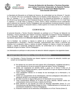 Convocatoria - Portal de Servicios Administrativos