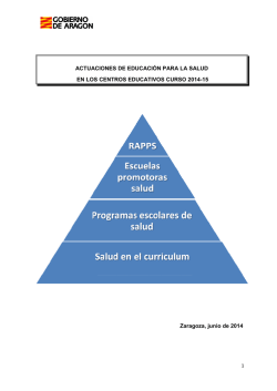 Actuaciones de educaci&oacute;n para la salud en los centros educativos
