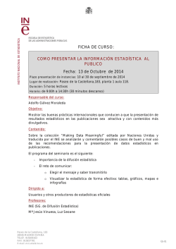 Como presentar la informaci&oacute;n estad&iacute;stica al p&uacute;blico.