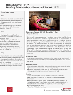 Redes EtherNet / IP &trade; Dise&ntilde;o y Soluci&oacute;n de problemas de EtherNet