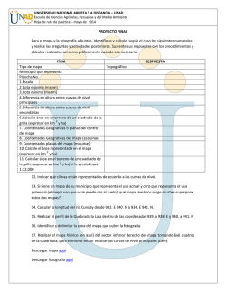 PROYECTO FINAL Para el mapa y la fotograf&iacute;a adjuntos, Identifique