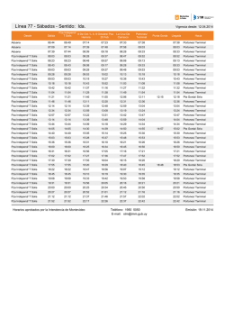 L&iacute;nea 77 - S&aacute;bados - Sentido: Ida. - Intendencia Municipal de