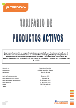 Productos Activos - Credinka