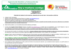 vacantes vigentes sede medellin noviembre 04 de 2014 proceso de