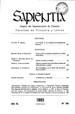 Sapientia, a&ntilde;o XL, N&ordm; 156, 1985 - Biblioteca Digital