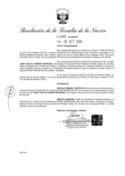 Lima, 1 O oeT 2014 - Ministerio P&uacute;blico
