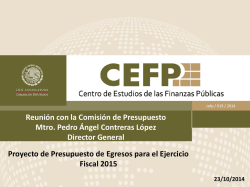 Reuni&oacute;n con la Comisi&oacute;n de Presupuesto y Cuenta P&uacute;blica - CEFP