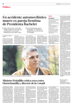 En accidente automovil&iacute;stico muere ex pareja - Papel Digital