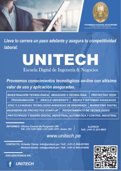 UNITECH - Oficina Central de Postgrado - Universidad Nacional de