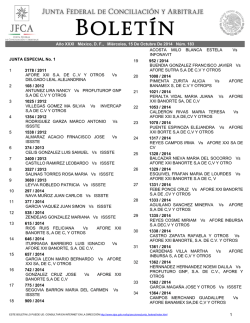 1 JUNTA ESPECIAL No. 1 1 3178 / 2011 AFORE XXI S.A. DE C..V Y